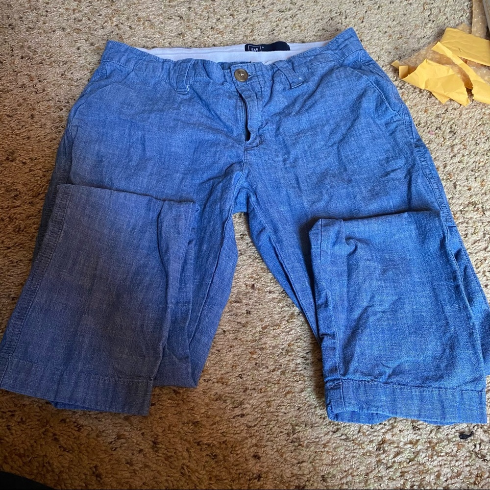 gap chambray pants